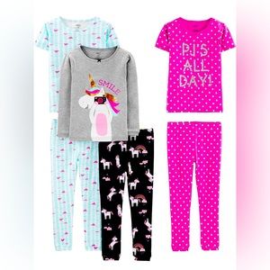 6 Piece Girls Pajamas